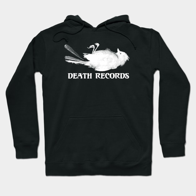 Death Records Label Hoodie by happyartresult